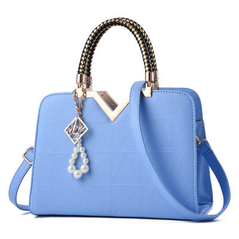 

Texture temperament handbag fashion trend new shoulder bag casual commuting oblique span bag bags 28*12*20 світло-синій колір