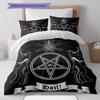Satan Symbol Pattern Bedding,Quilt Set Quilt Cover Pillowcase Home Birthday Gift (1 * duvet cover + 2 * pillowcase, without core)