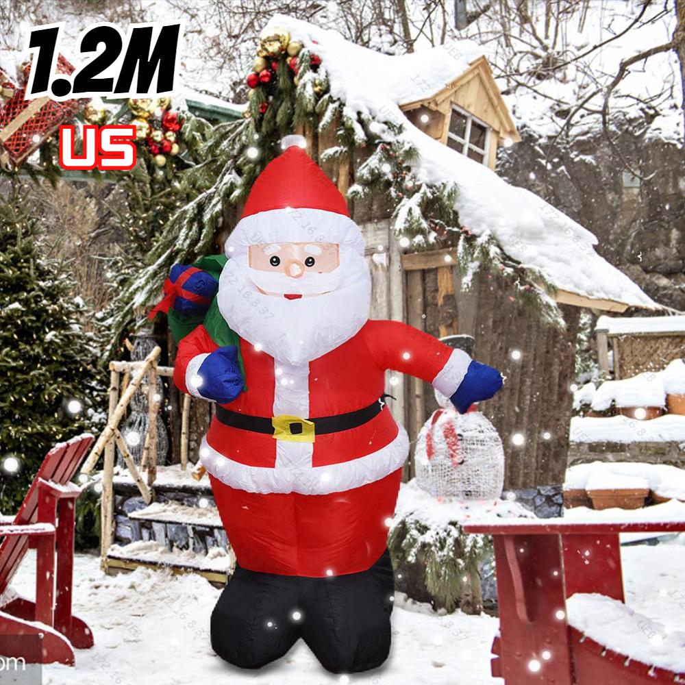 Christmas Decoration Glowing Snowman Santa Claus Inflatable Toy with LED Lights Outdoor Xmas Party Decor Christmas Decoration