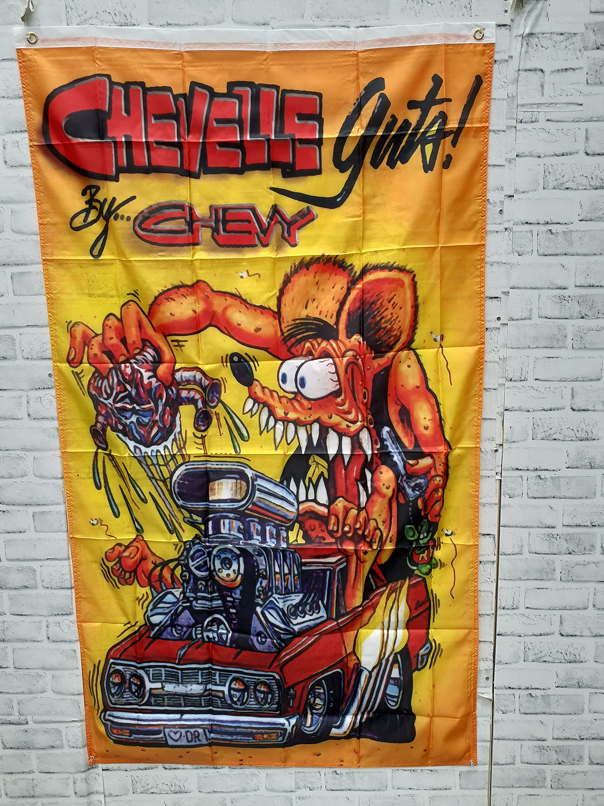 

Rat Fink Chevrolet Oversized Flag Flag Banner Large Size 59 x 35 is perfect 150cm x 90cm