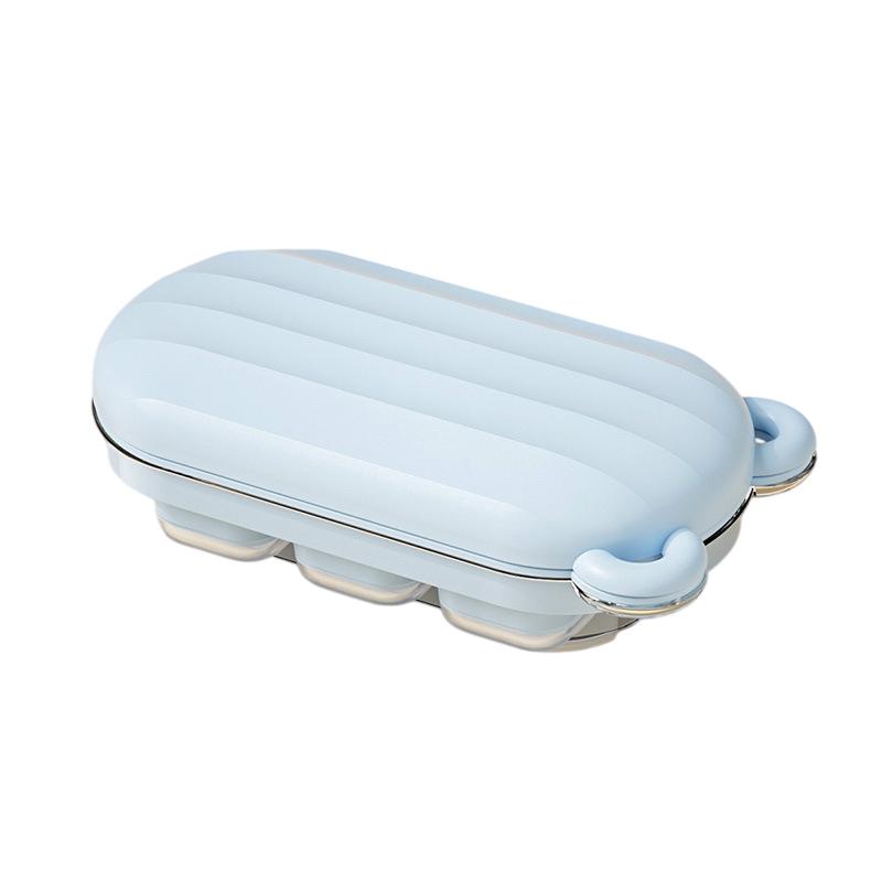 

6-Grids Mini Ice Cube Tray with Lid Easy Release DIY Ice Mold Removable Lid Home Kitchen Barbecue Ice Making Tool