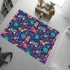 Cute Cartoon Vehicle Construction Car Area Rug Kids Dinosaur Bus Print Carpet Non-Slip Washable Floor Mat for Playroom Bedroom