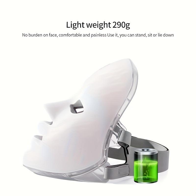 Hot-selling Large Row Lamp Silicone Photon Skin Rejuvenation Beauty Mask Household Infrared LED Anti-wrinkle and Acne Mask Instrument