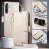 For Samsung Galaxy A57 A56 A54 A53 A52 A51 A71 A50 Crossbody Wallet Case, Quilted Zipper Card Holder Flip Cover, Strap Lanyard