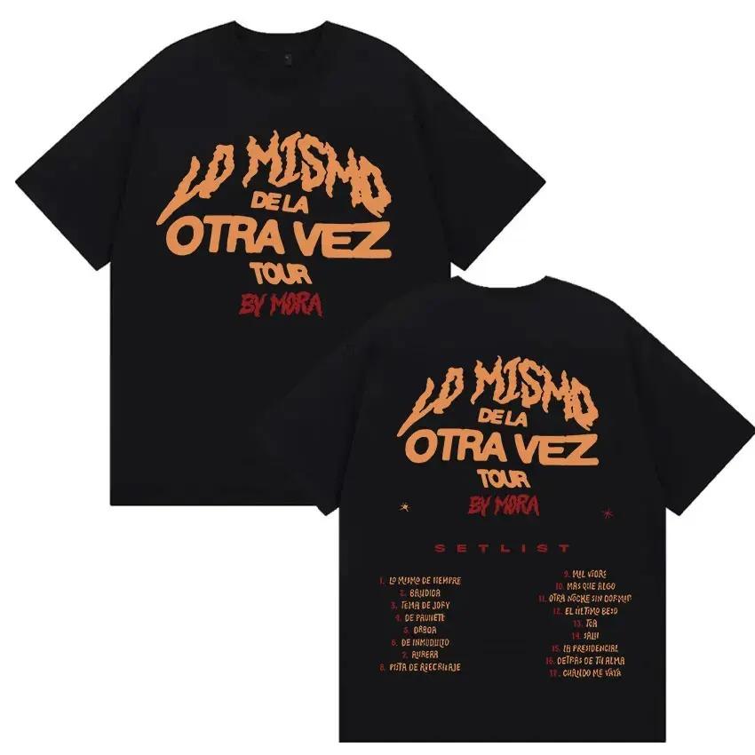 Rapper MORA Tour 2026 Merch T Shirt Men's Women Vintage High Quality Fashion T-shirts Hip Hop Clothing Oversized Cotton T-shirt