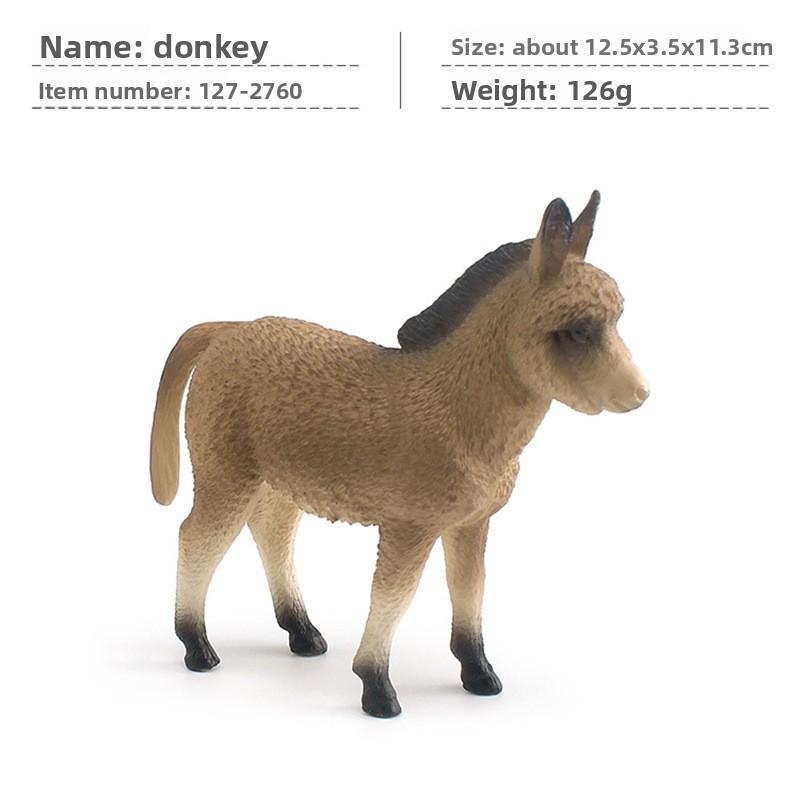 Donkey Pvc Model With Realistic Farm Figures For Educational Display And Collection