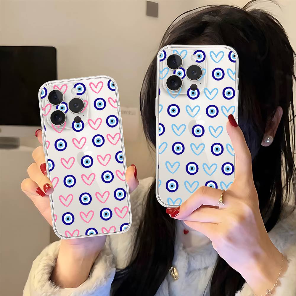 Blues Eyes Phone Case For IPhone 17/16/15/11/13/14 Pro Max Plus/X/Xr/Xs Max/12mini Air Transparent Clear