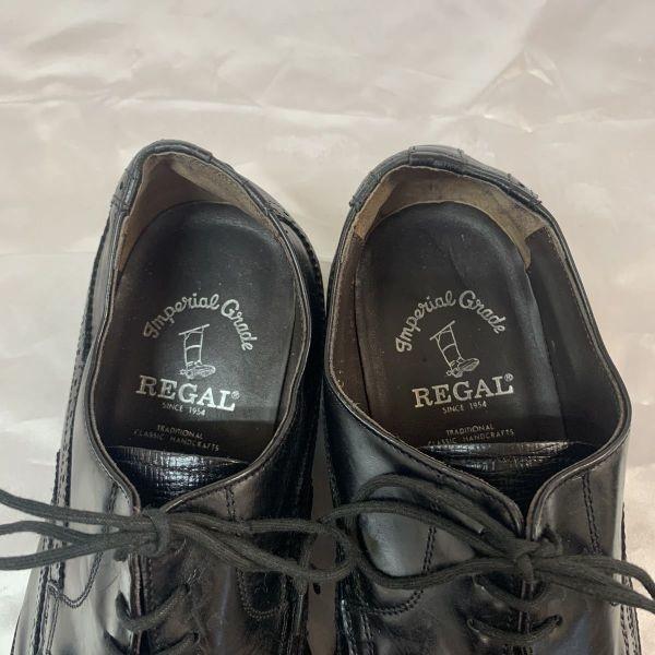 Regal Wingtip Leather Dress Shoes Black 25.5 EEEE(USED)