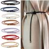 New No Drill Woven Waist Belt Ladies Pin Buckle Retro Casual Versatile Slim Strap Female Cord Decor Dresses Lightweight