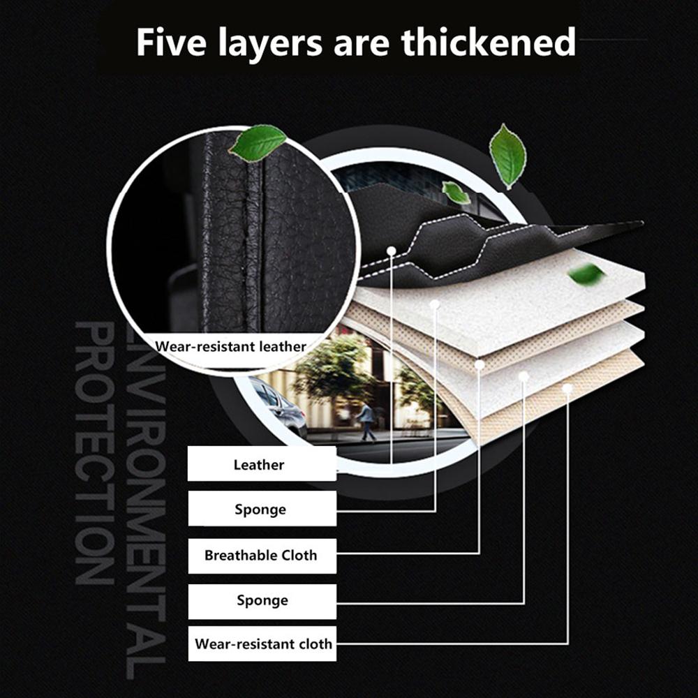 Leather Black Car Seat Covers For Mazda 2 3 6 BK BL 2010 2015 GH GG  2017 2020 CX-5 CX-7 CX-3 2015 CX-30 CX-50 Auto Accessories