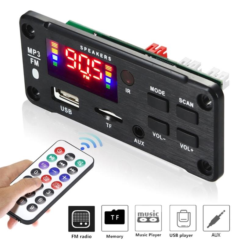 Car MP3 Player Decoding Module Bluetooth-compatible Decoders Board 2x25W Amplifier Decoding Module with Remote Control