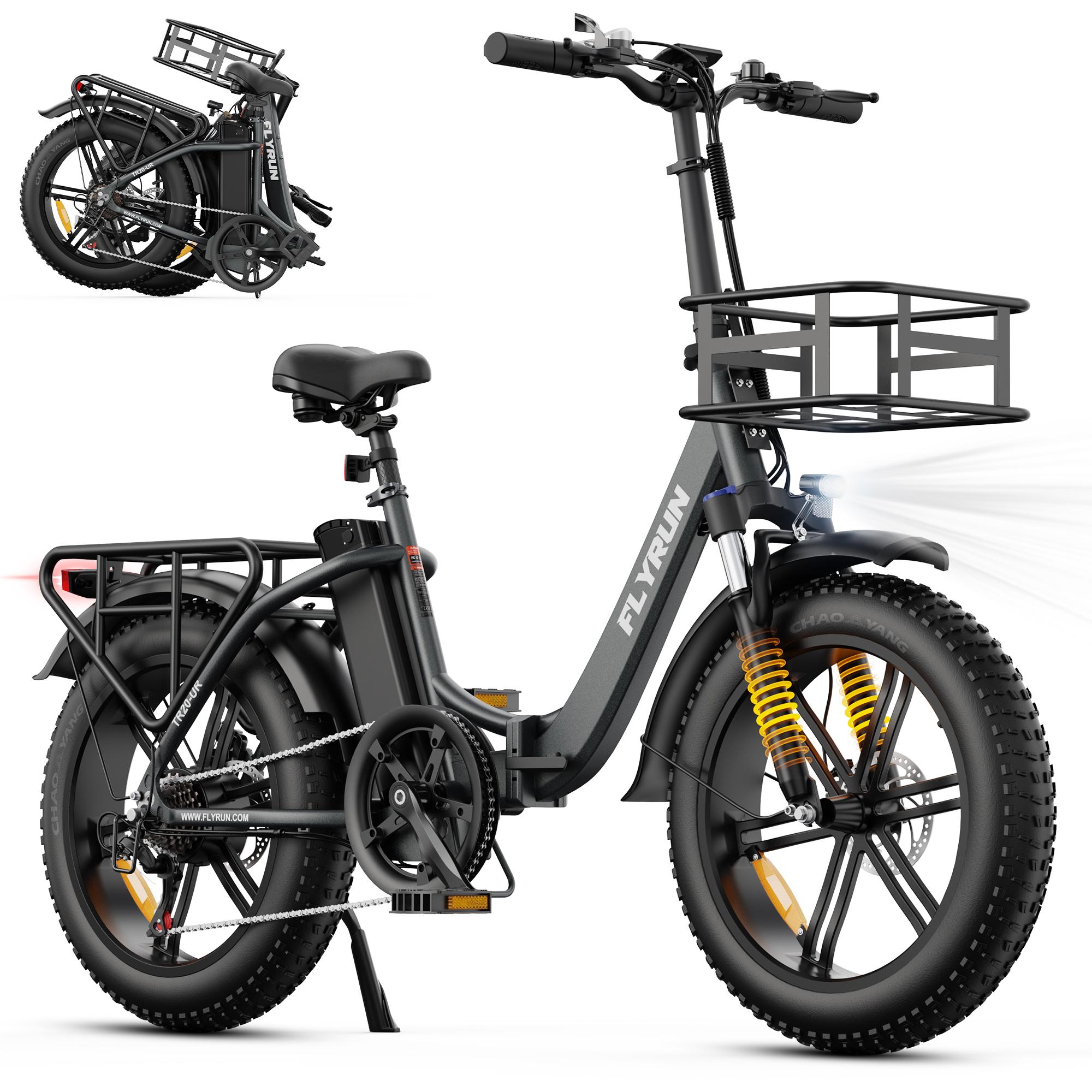 Flyrun F2014 Faltbares Elektrofahrrad mit 48V 13Ah abnehmbarem Akku grau