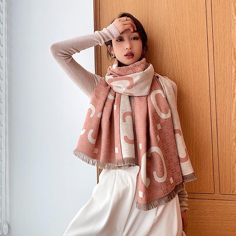 Women's Cashmere Blend Double-Sided Scarf - Autumn/Winter Warm Shawl, Versatile High-End Fashion