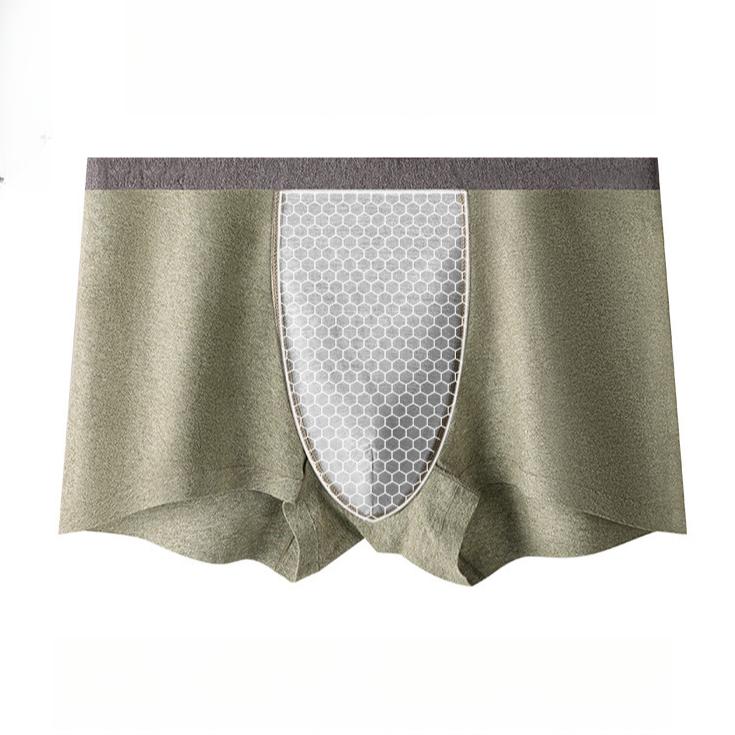 1pc Men's Underwear Solid Color Boxer Shorts for Autumn and Winter Are Soft Breathable and Seamless Boxer Brief