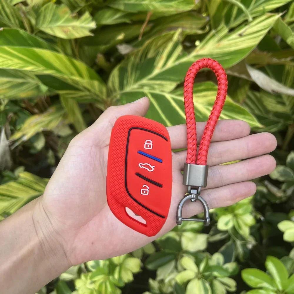 Silicone Car Remote Case Accessories for MG 4 2023 Mg4 Ev MG HS GT ZS EV ZX MG5 MG6 Roewe RX3 RX5 RX8 ERX5 I6 I5 Key Chain Cover