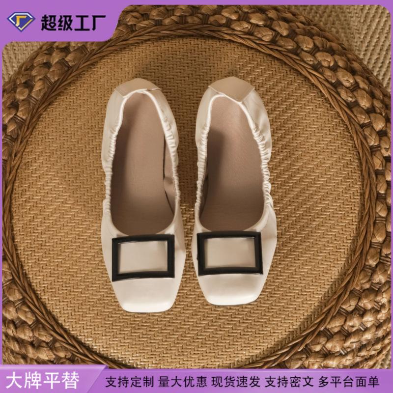 2025 autumn new fashionable flat-soled grandma shoes comfortable soft soles not tired feet egg roll shoes casual versatile Doudou shoes