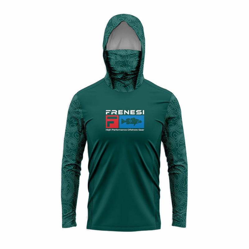 

Унисекс Худи для рыбалки на открытом воздухе - Защита от солнца с УФ-защитой и маской для приманки 6XL