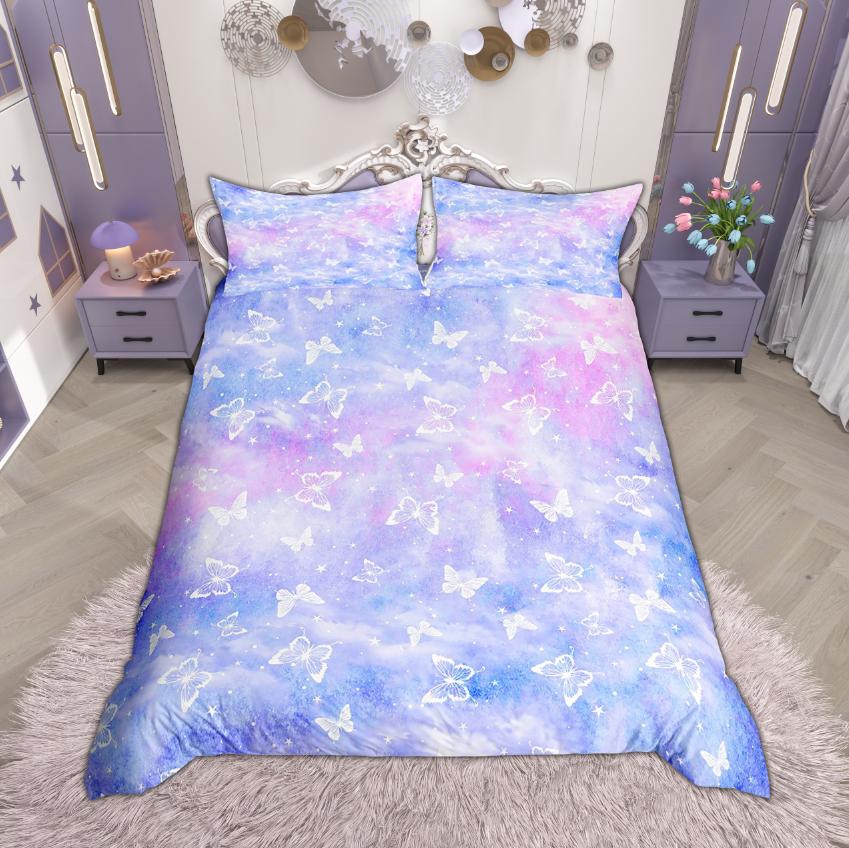 Comforter Homewish Chic Butterfly For Girls Flower Floral Bedding Set Animal Wildlife Set