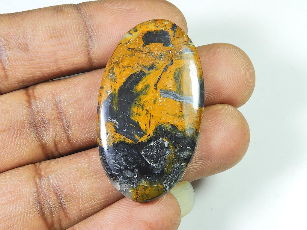 60Cts. Natural Pitersite Agate Oval Cabochon Loose Gemstone 24X43X05MM SK-946