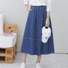 New ArrivalS Open Run Radimi Women S Stitch Long Skirt Blue