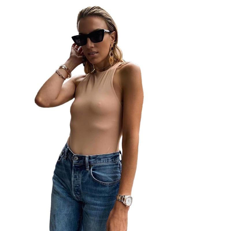 

Облегающий женский комбинезон с узкими плечами и круглым вырезом, рубашка-бомбер L