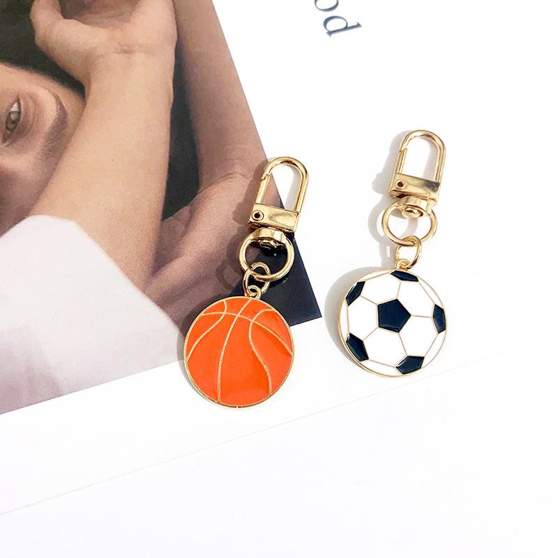 Creative Sports Keychain: Football & Basketball Athlete Souvenir Pendant