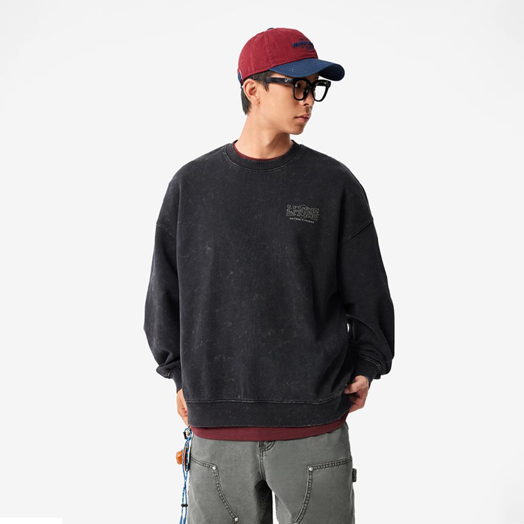 Li Ning Sports Life Collection Sweatshirt Unisex Black AWDV357-3