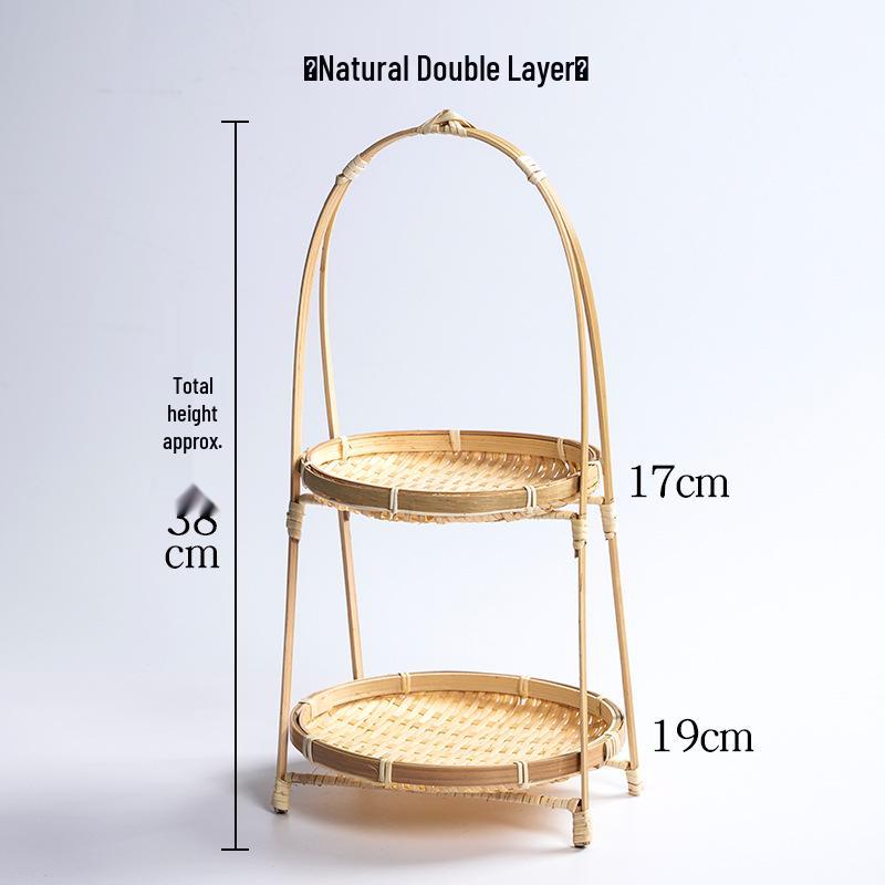 Kreativer Bambus-Webkorb: Kleines Tablett mit Griff für Tee, Snacks oder Gebäck