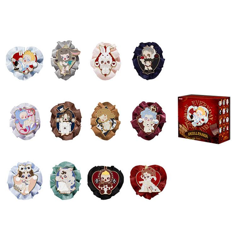 New POP MART SKULLPANDA Daily Wonderland Collection Badge Blind Box Products Single Mystery Box/Full Box 12 Pcs 1230131089