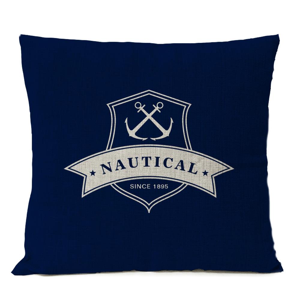 Nautical Linen Pillow Nordic Home Decoration Model Room Nautical Style