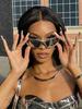 New Retro Y2k Millennium Wind Purple Sunglasses Women's Senior Sense of Funny Photos Sunglasses Men's Sunglasses Ladies Sunglasses.Women's Sunglasses