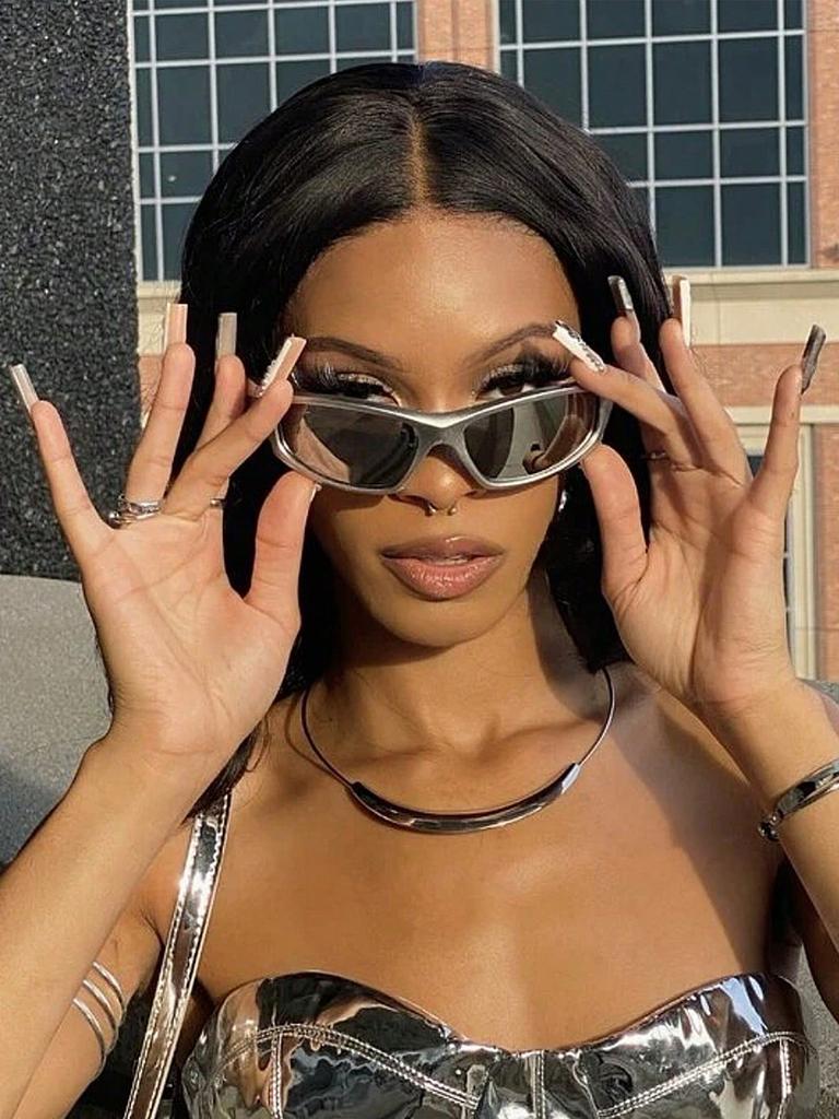 1pc Cyber Futuristic Silver Y2K Millennium Personality Fashion Glasses MEN'S GLASSES WOMEN'S GLASSES