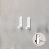 2Pcs/Set Robe Hook Towel Racks Wall Hanger Storage Organizer For Kitchen Bathroom Space Aluminum Free-Punching Shower Hook