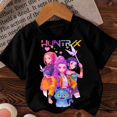 Children's T-shirt Girls Cartoon Print Pattern Top Fashion Casual Comfortable Short-sleeved T-shirt Children's Clothing