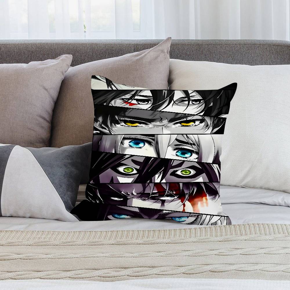 Anime A-Attacks On T-Titans Pillow Case Short Plush Double-sided Print Square Throw Pillow Covers Sofa Home Cushion Decor