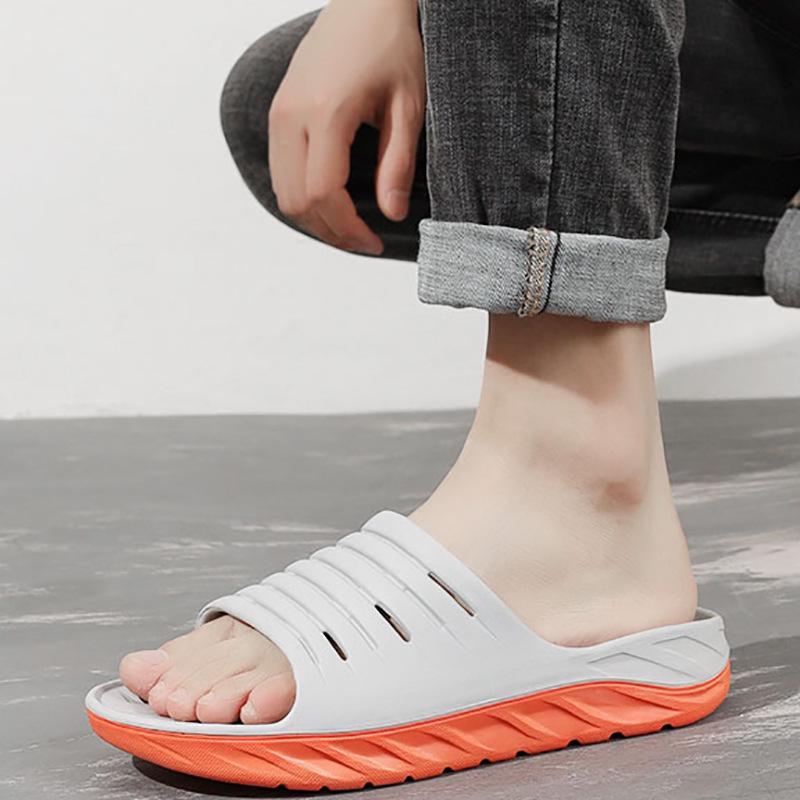 Plus Size Arch Support Two-Color Men's Non-Slip Thick Sole One-Strap Home Sandals