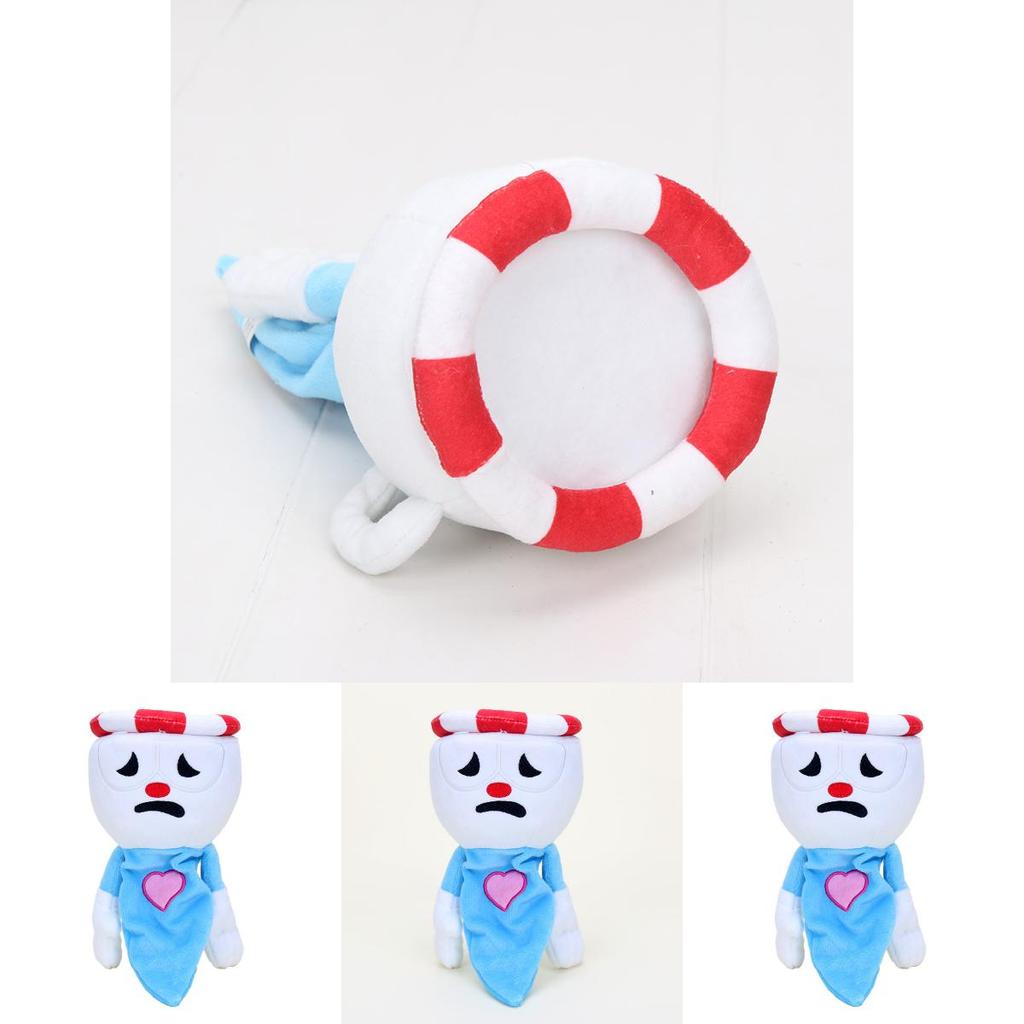 Adorable 28cm Chalice Cuphead Plush Toy Mecup And Brocup Stuffed Doll Gift