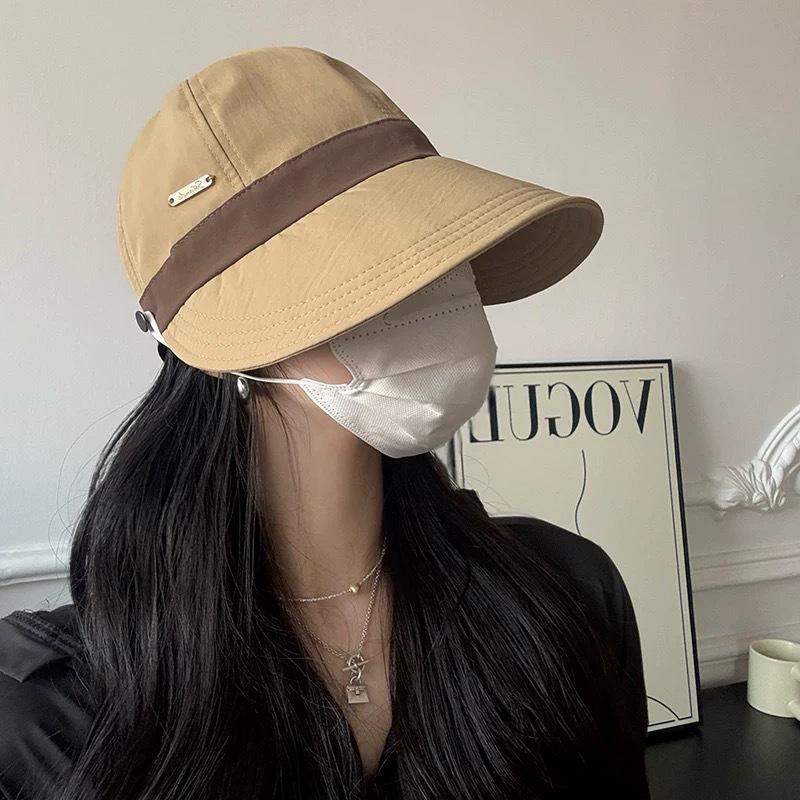 Women's Quick-Dry Duckbill Sun Hat with UV Protection, Wide Brim, and Removable Mask