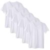 SEDORELAR 5-piece Set Inner Shirts Men Underwear Antibacterial Deodorant V-neck Short Sleeves White/gray