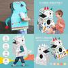 Wearable Children's Paper Box Airplane Toy Diy Dinosaur Outdoor Game Toy For Kindergarten Multi-color
