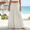 Gonna Lunga Donna Vita Alta Stile Boho Vita Elastica Gonna Lunga Pieghettata Tessuto Leggero e Fluido Abbigliamento Estivo