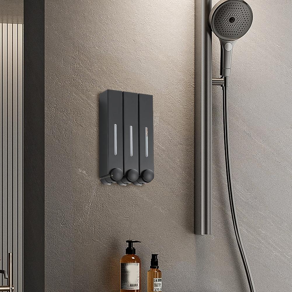 Shower Soap Dispenser No Drill Wall-Mounted Shower Soap Dispenser 500ml Refillable Shower Dispenser for Bathrooms and Hotels