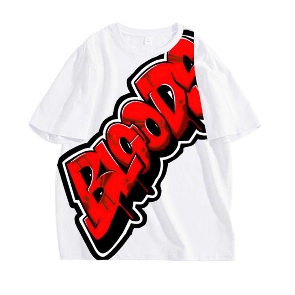 Oversize T-shirt for Men Casual Loose Cotton Round Neck cloting retro culture tshirt