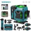 Yofidra 16 Lines 4D Laser Level Automatic 360 Horizontal Vertical Self-leveling Ultra Powerful Green Beam For 18V Battery