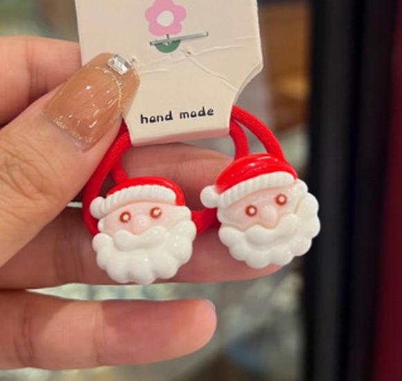 2021 Christmas Santa Claus Hair Ties & Headbands for Kids - Hair-Friendly Accessories
