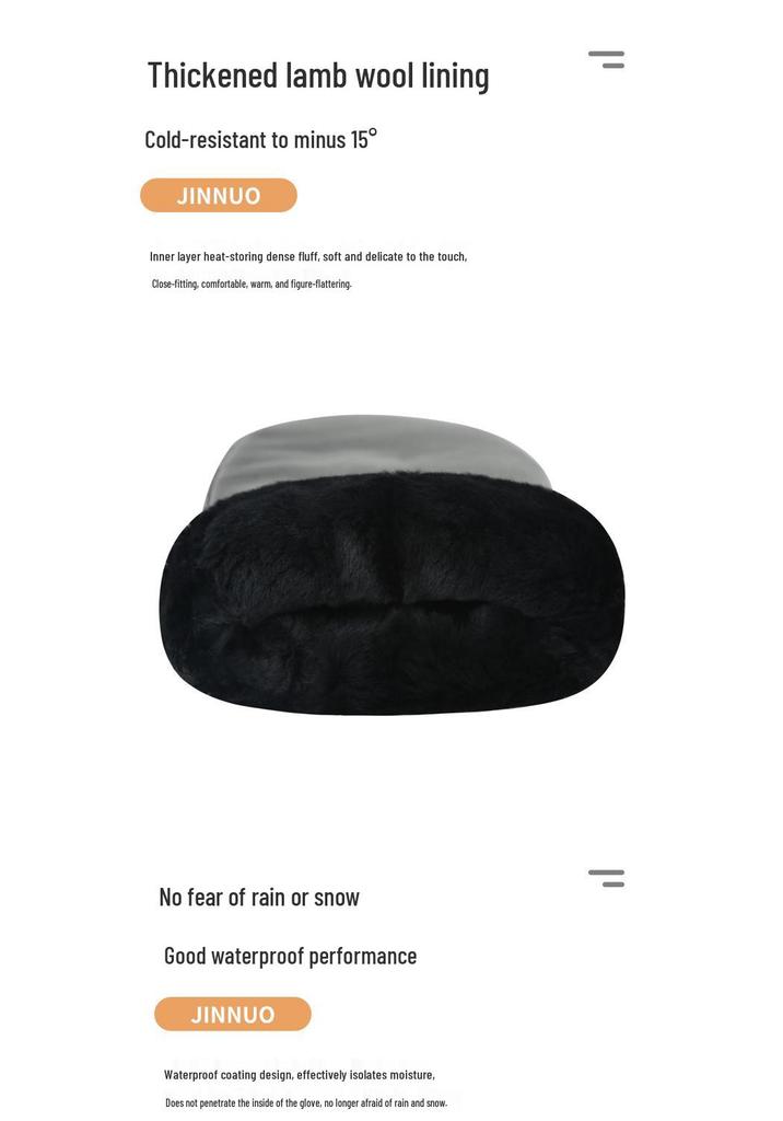 Europäische & Amerikanische Damen Lammfell Shearling Fäustlinge: Warme, winddichte Winter-Fleecehandschuhe
