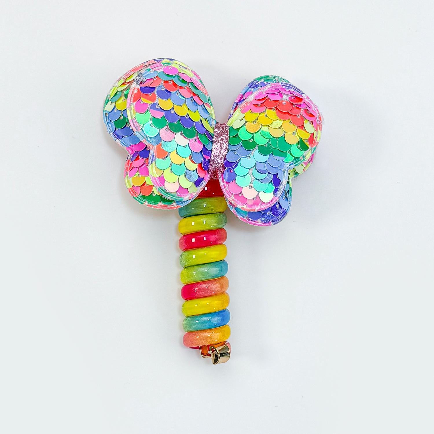 

New Butterfly Elastic Hair Rope Cute Girls Telephone Wire Line Elasticity Hair Band For Kids Scrunchies Party Hair Accessories