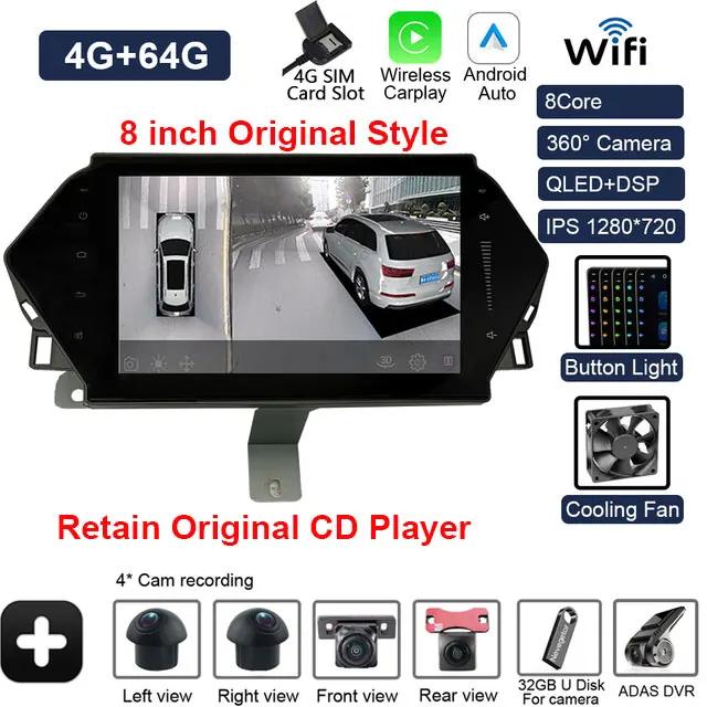 Android 14 For Honda Acura MDX 2007-2013 Car Multimedia Video Player GPS Navigation Radio Android Auto Wireless Carplay DSP IPS