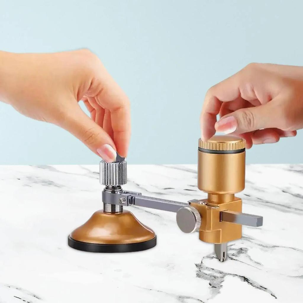 Hochleistungs-Kreisglasschneider mit rundem Knaufgriff und Saugnapf, verstellbares Diamant-Glasschneider-Werkzeugset