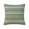 Earth Toned Waves Zigzag Pillowcase Polyester Cushion Cover Gift Wavy Throw Pillow Case Cover Home Zipper 40*40Cm